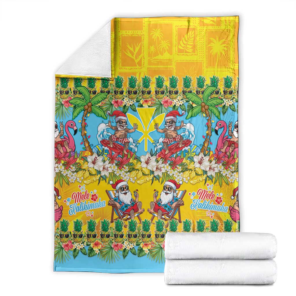 Hawaii Christmas Blanket Mele Kalikimaka Tropical Vibes LT05 - Polynesian Pride