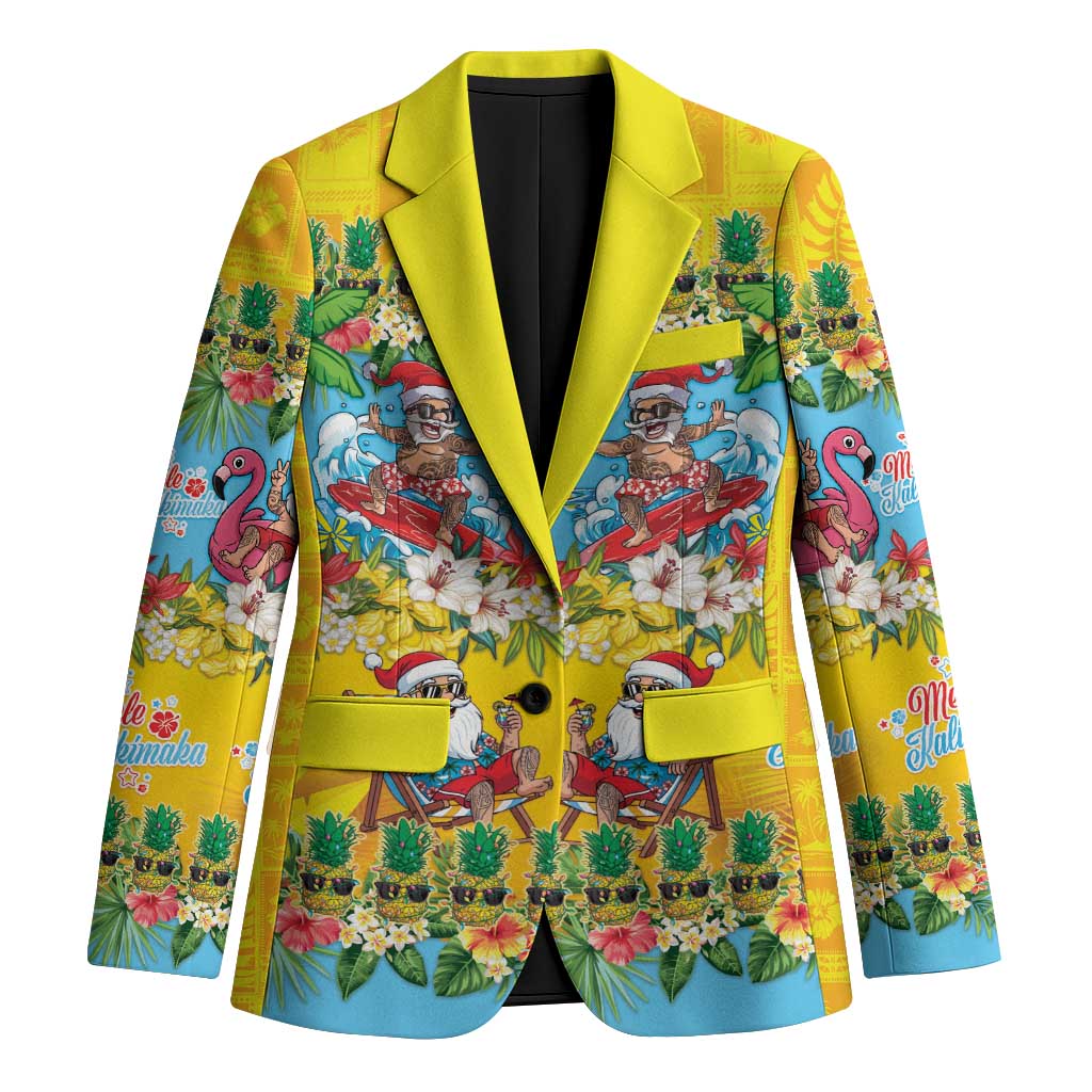 Hawaii Christmas Blazer Mele Kalikimaka Tropical Vibes LT05 Unisex Colorful - Polynesian Pride