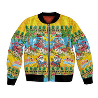 Hawaii Christmas Bomber Jacket Mele Kalikimaka Tropical Vibes LT05 Unisex Colorful - Polynesian Pride