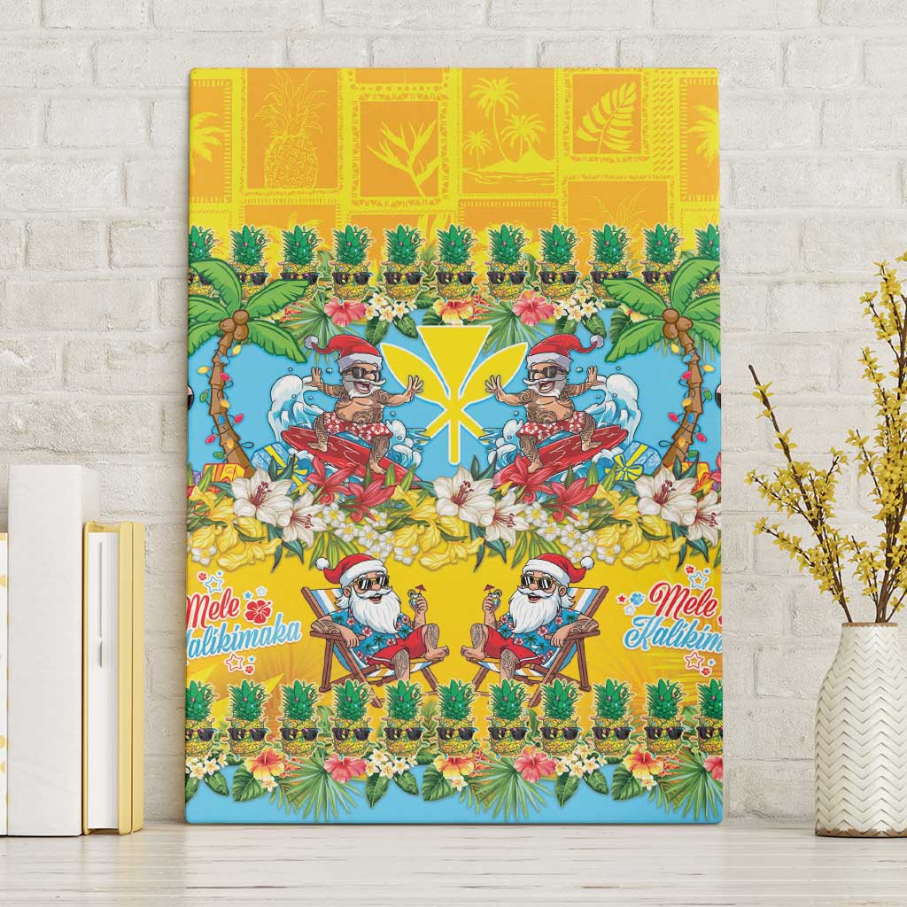 Hawaii Christmas Canvas Wall Art Mele Kalikimaka Tropical Vibes LT05 Without Frame Colorful - Polynesian Pride