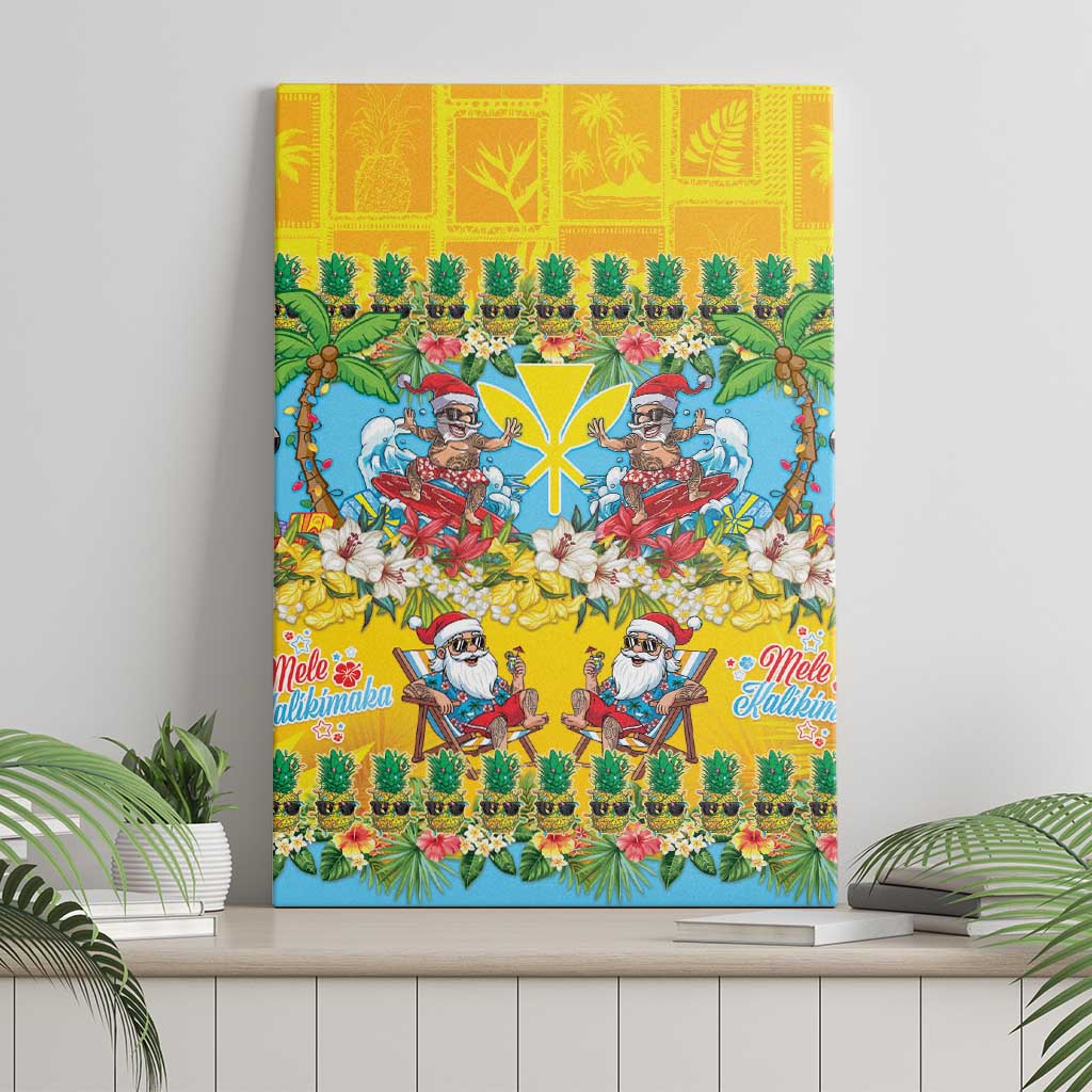 Hawaii Christmas Canvas Wall Art Mele Kalikimaka Tropical Vibes LT05 - Polynesian Pride