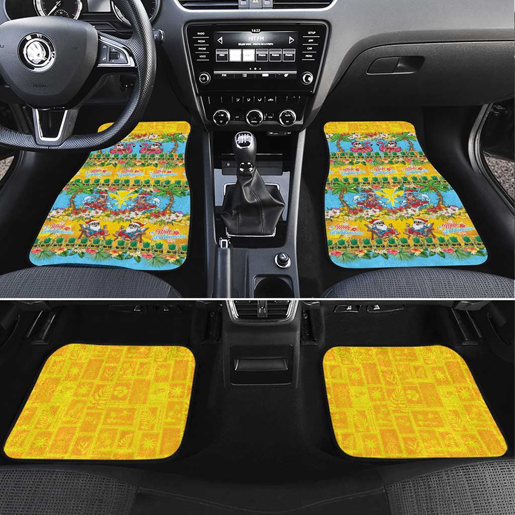 Hawaii Christmas Car Mats Mele Kalikimaka Tropical Vibes LT05 Set 4pcs Colorful - Polynesian Pride