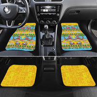 Hawaii Christmas Car Mats Mele Kalikimaka Tropical Vibes LT05 Set 4pcs Colorful - Polynesian Pride
