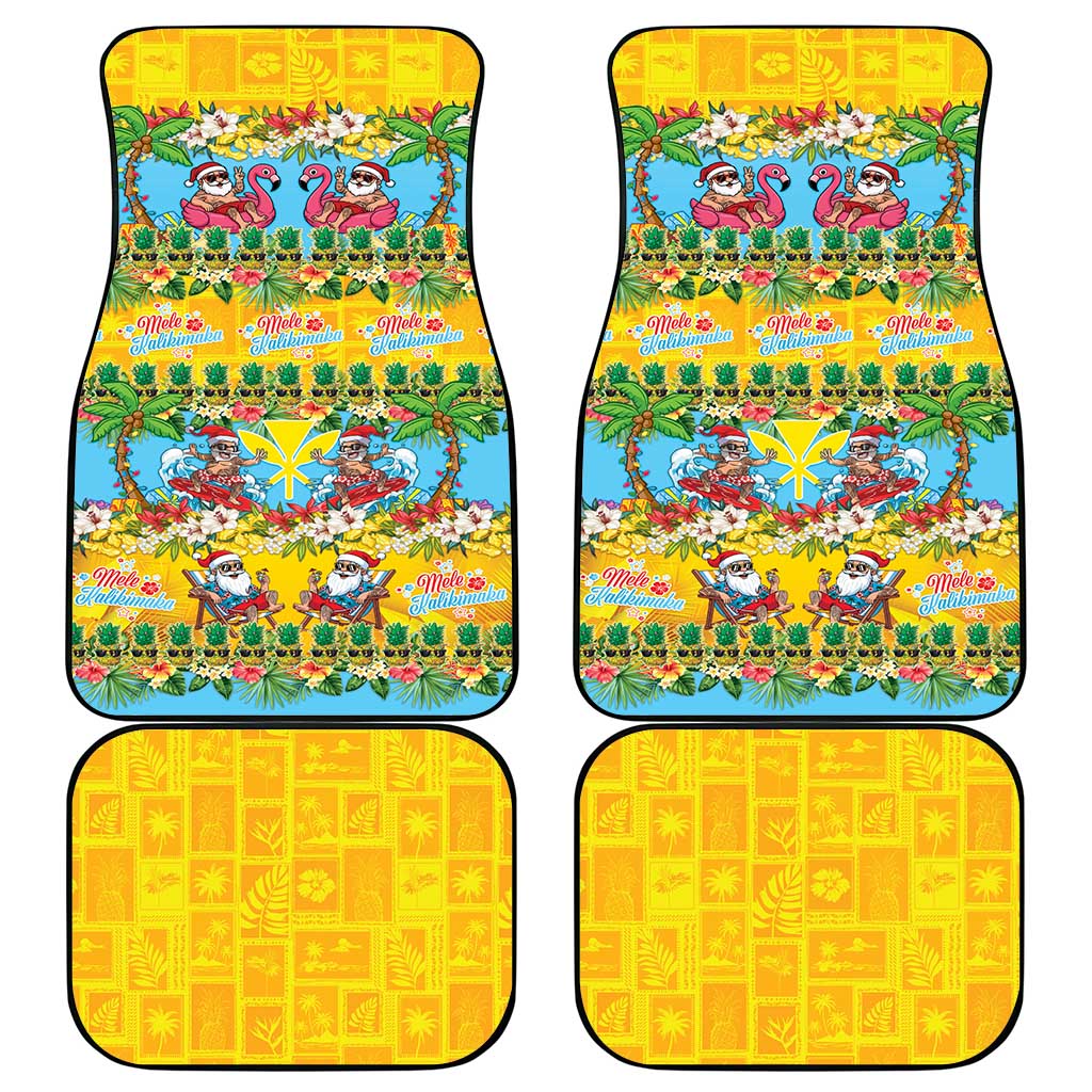 Hawaii Christmas Car Mats Mele Kalikimaka Tropical Vibes LT05 - Polynesian Pride