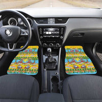 Hawaii Christmas Car Mats Mele Kalikimaka Tropical Vibes LT05 Set 2pcs - Front Colorful - Polynesian Pride
