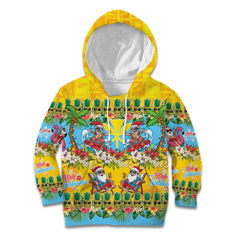 Hawaii Christmas Kid Hoodie Mele Kalikimaka Tropical Vibes LT05 Hoodie Colorful - Polynesian Pride