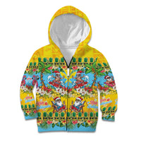 Hawaii Christmas Kid Hoodie Mele Kalikimaka Tropical Vibes LT05 Zip Hoodie Colorful - Polynesian Pride