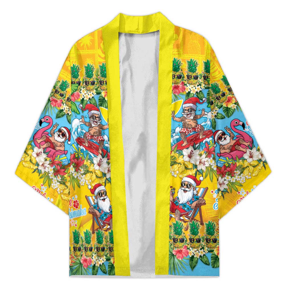 Hawaii Christmas Kimono Mele Kalikimaka Tropical Vibes LT05 Unisex Colorful - Polynesian Pride
