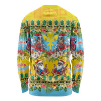 Hawaii Christmas Long Sleeve Shirt Mele Kalikimaka Tropical Vibes LT05 - Polynesian Pride