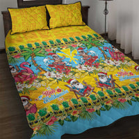 Hawaii Christmas Quilt Bed Set Mele Kalikimaka Tropical Vibes LT05 Colorful - Polynesian Pride