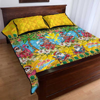 Hawaii Christmas Quilt Bed Set Mele Kalikimaka Tropical Vibes LT05 - Polynesian Pride