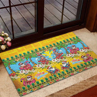 Hawaii Christmas Rubber Doormat Mele Kalikimaka Tropical Vibes LT05 - Polynesian Pride