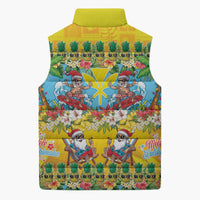 Hawaii Christmas Sleeveless Puffer Jacket Mele Kalikimaka Tropical Vibes LT05 - Polynesian Pride