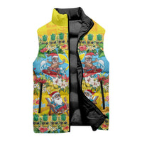 Hawaii Christmas Sleeveless Puffer Jacket Mele Kalikimaka Tropical Vibes LT05 - Polynesian Pride