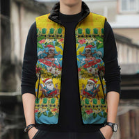 Hawaii Christmas Sleeveless Puffer Jacket Mele Kalikimaka Tropical Vibes LT05 - Polynesian Pride