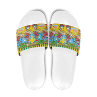 Hawaii Christmas Slide Sandals Mele Kalikimaka Tropical Vibes LT05 Colorful - Polynesian Pride