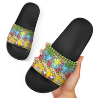 Hawaii Christmas Slide Sandals Mele Kalikimaka Tropical Vibes LT05 - Polynesian Pride