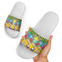 Hawaii Christmas Slide Sandals Mele Kalikimaka Tropical Vibes LT05 - Polynesian Pride
