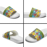 Hawaii Christmas Slide Sandals Mele Kalikimaka Tropical Vibes LT05 - Polynesian Pride