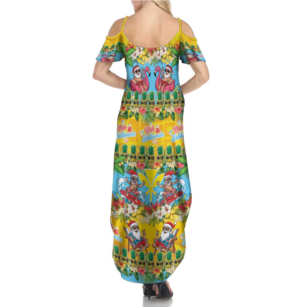Hawaii Christmas Summer Maxi Dress Mele Kalikimaka Tropical Vibes LT05 - Polynesian Pride