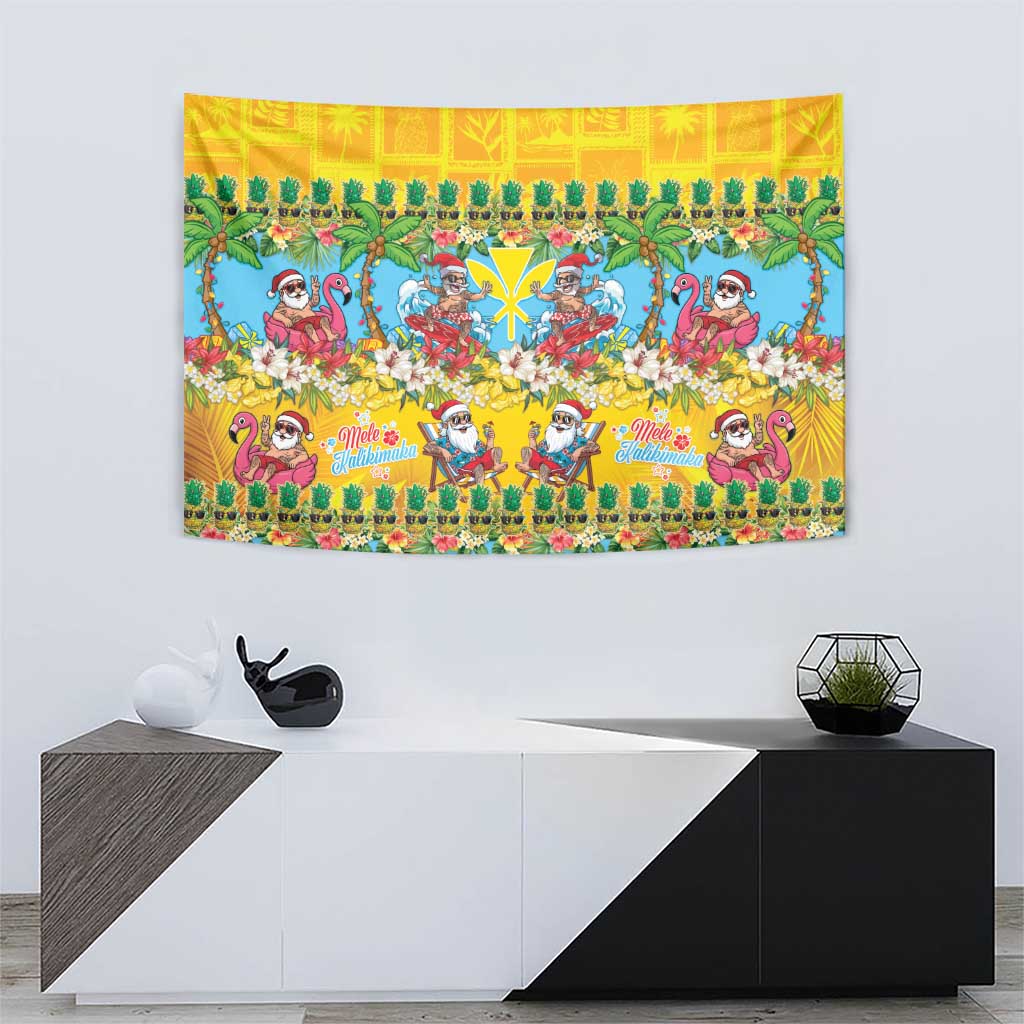 Hawaii Christmas Tapestry Mele Kalikimaka Tropical Vibes LT05 - Polynesian Pride