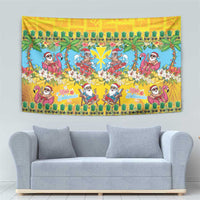 Hawaii Christmas Tapestry Mele Kalikimaka Tropical Vibes LT05 - Polynesian Pride