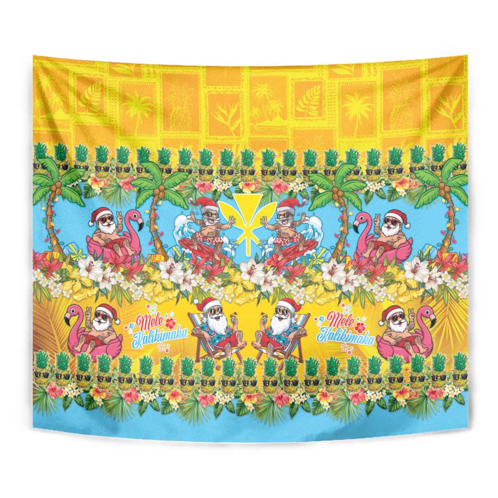 Hawaii Christmas Tapestry Mele Kalikimaka Tropical Vibes LT05 - Polynesian Pride