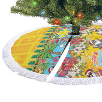 Hawaii Christmas Tree Skirt Mele Kalikimaka Tropical Vibes LT05 - Polynesian Pride