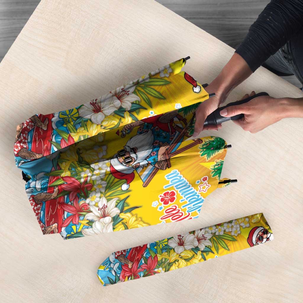 Hawaii Christmas Umbrella Mele Kalikimaka Tropical Vibes LT05 - Polynesian Pride