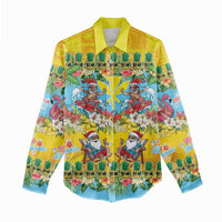 Hawaii Christmas Women Casual Shirt Mele Kalikimaka Tropical Vibes LT05 - Polynesian Pride