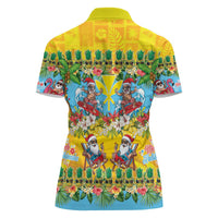 Hawaii Christmas Women Polo Shirt Mele Kalikimaka Tropical Vibes LT05 - Polynesian Pride