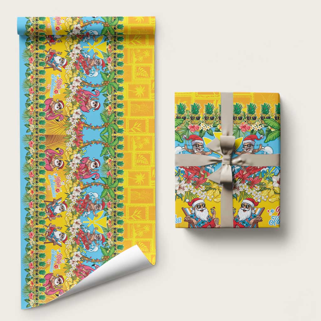 Hawaii Christmas Wrapping Paper Mele Kalikimaka Tropical Vibes LT05 58" × 23" Colorful - Polynesian Pride