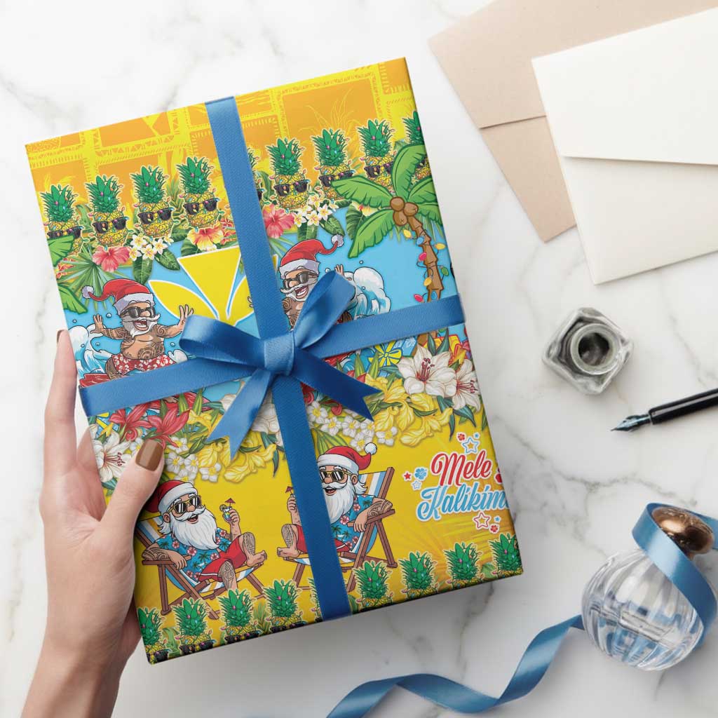 Hawaii Christmas Wrapping Paper Mele Kalikimaka Tropical Vibes LT05 - Polynesian Pride