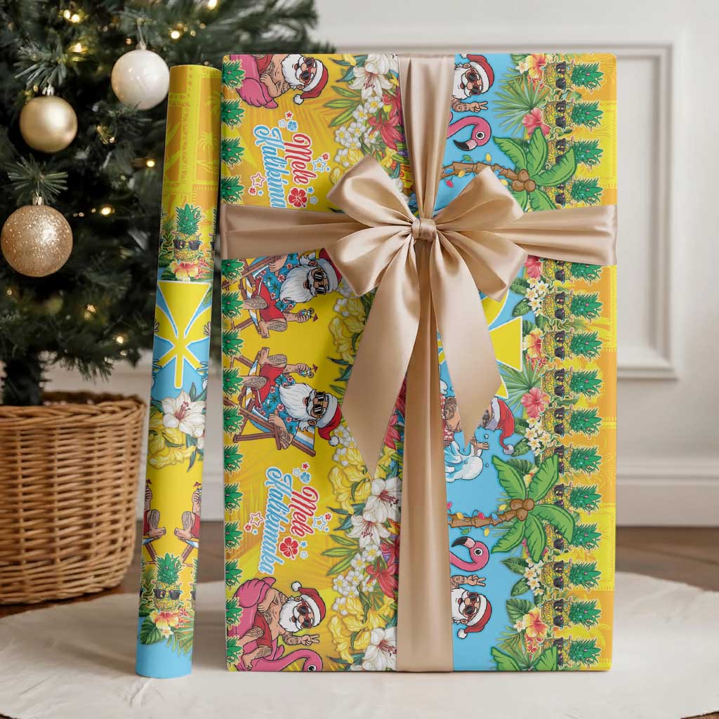 Hawaii Christmas Wrapping Paper Mele Kalikimaka Tropical Vibes LT05 - Polynesian Pride