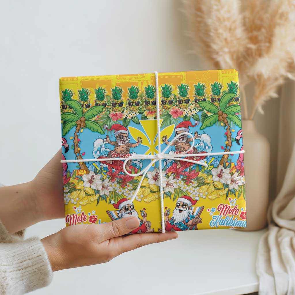Hawaii Christmas Wrapping Paper Mele Kalikimaka Tropical Vibes LT05 - Polynesian Pride