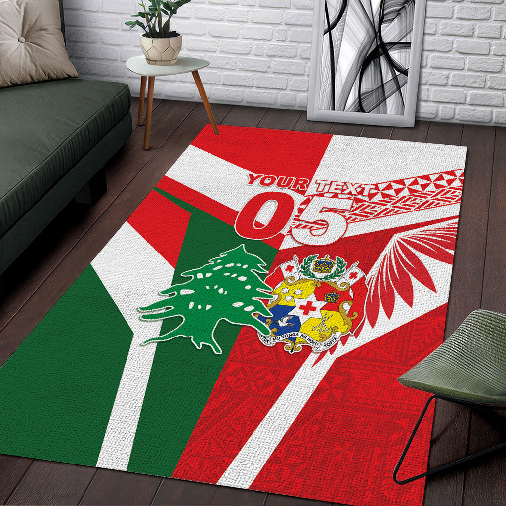 Tonga Lebanon Rugby Custom Area Rug Mate Maa Tonga Cedars Together