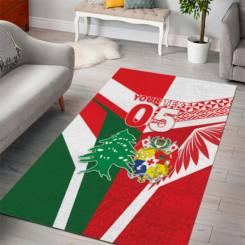 Tonga Lebanon Rugby Custom Area Rug Mate Maa Tonga Cedars Together