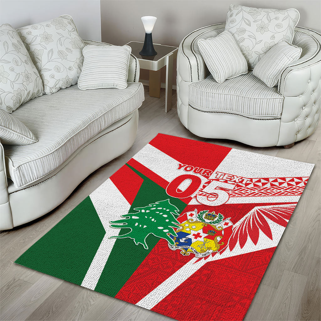 Tonga Lebanon Rugby Custom Area Rug Mate Maa Tonga Cedars Together