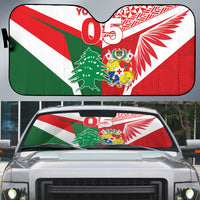 Tonga Lebanon Rugby Custom Auto Sun Shade Mate Maa Tonga Cedars Together LT05 Multicolor - Polynesian Pride