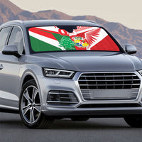 Tonga Lebanon Rugby Custom Auto Sun Shade Mate Maa Tonga Cedars Together LT05 - Polynesian Pride