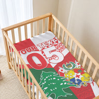 Tonga Lebanon Rugby Custom Baby Bed Cover Mate Maa Tonga Cedars Together