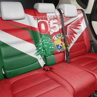 Tonga Lebanon Rugby Custom Back Car Seat Cover Mate Maa Tonga Cedars Together