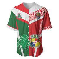 Tonga Lebanon Rugby Custom Baseball Jersey Mate Maa Tonga Cedars Together