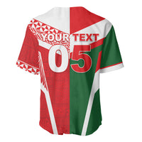 Tonga Lebanon Rugby Custom Baseball Jersey Mate Maa Tonga Cedars Together