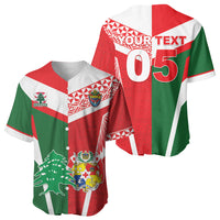 Tonga Lebanon Rugby Custom Baseball Jersey Mate Maa Tonga Cedars Together