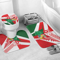 Tonga Lebanon Rugby Custom Bathroom Set Mate Maa Tonga Cedars Together LT05 Mat Set Only (3 pcs) One Size Multicolor - Polynesian Pride