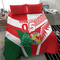 Tonga Lebanon Rugby Custom Bedding Set Mate Maa Tonga Cedars Together