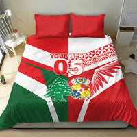 Tonga Lebanon Rugby Custom Bedding Set Mate Maa Tonga Cedars Together