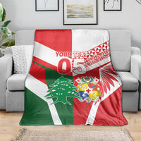 Tonga Lebanon Rugby Custom Blanket Mate Maa Tonga Cedars Together LT05 - Polynesian Pride