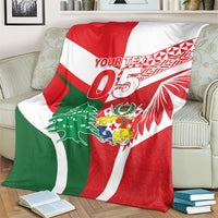 Tonga Lebanon Rugby Custom Blanket Mate Maa Tonga Cedars Together LT05 - Polynesian Pride